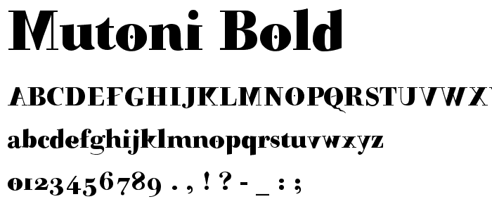 Mutoni Bold font
